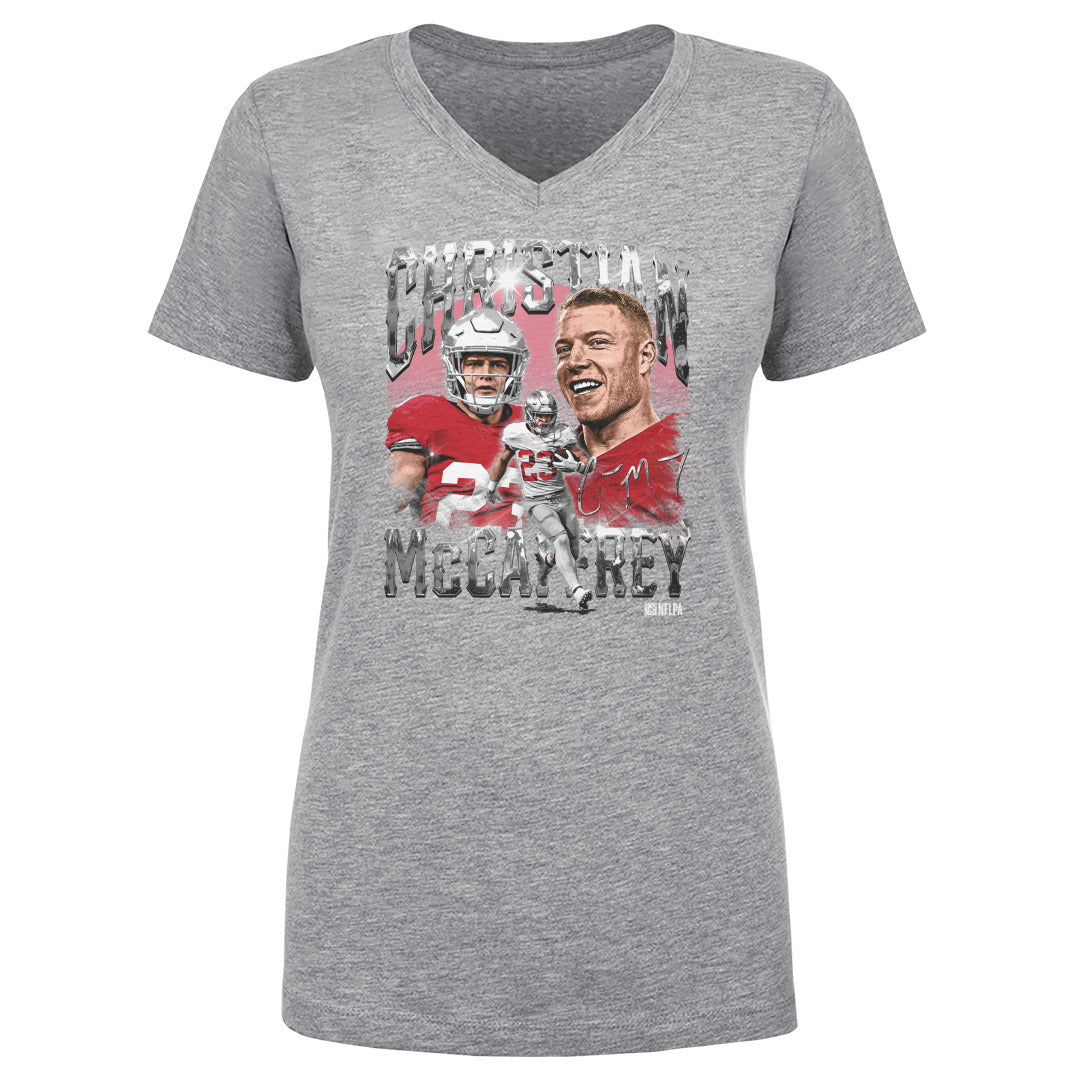 Christian McCaffrey Women's V-Neck T-Shirt | 500 LEVEL