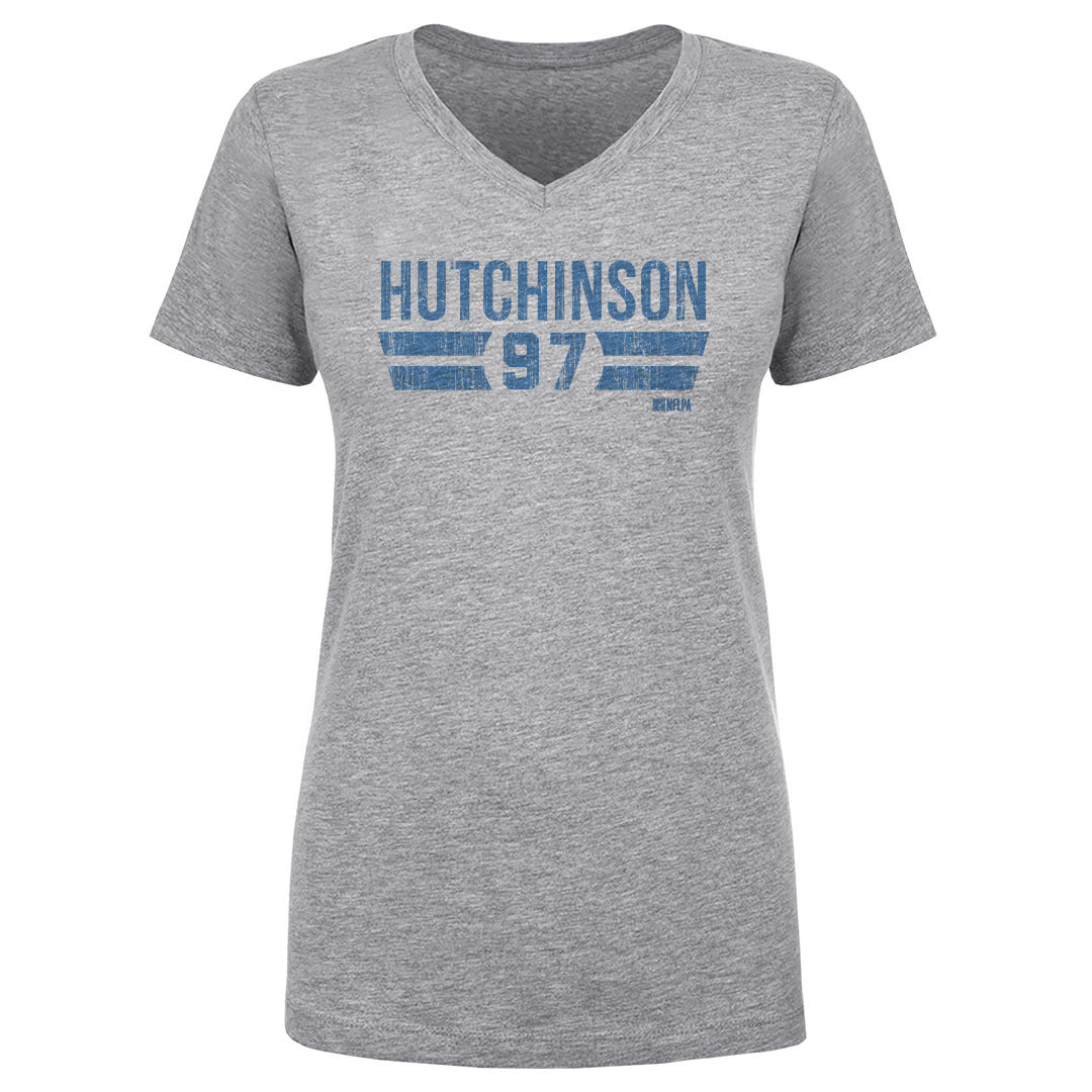 Aidan Hutchinson Women's V-Neck T-Shirt | 500 LEVEL