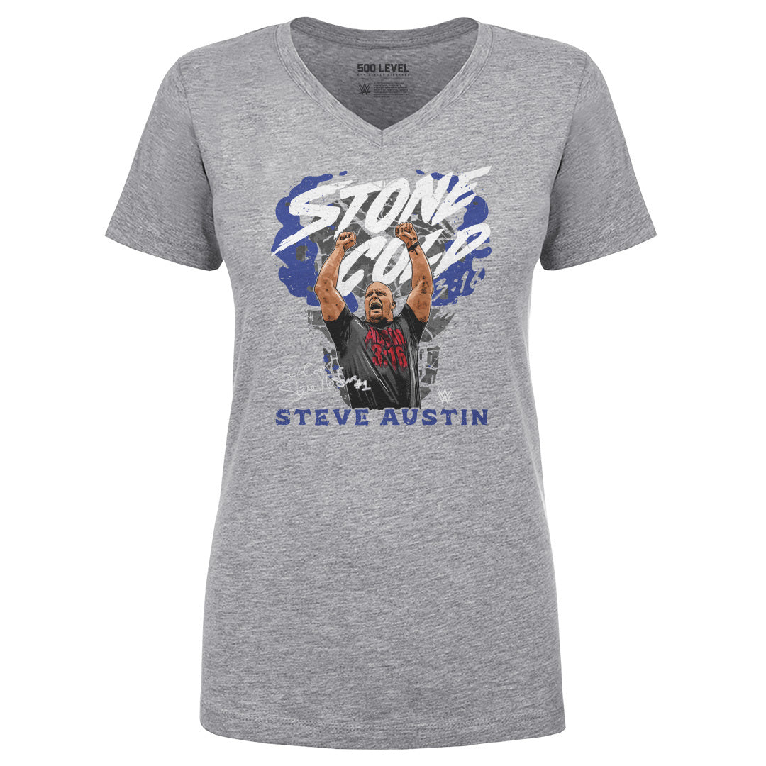 Stone Cold Steve Austin Women's V-Neck T-Shirt | 500 LEVEL