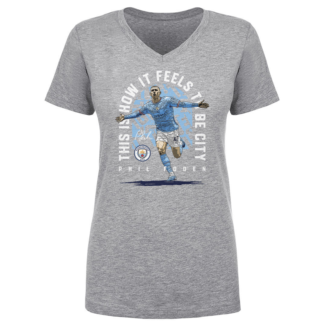 Phil Foden Women's V-Neck T-Shirt | 500 LEVEL