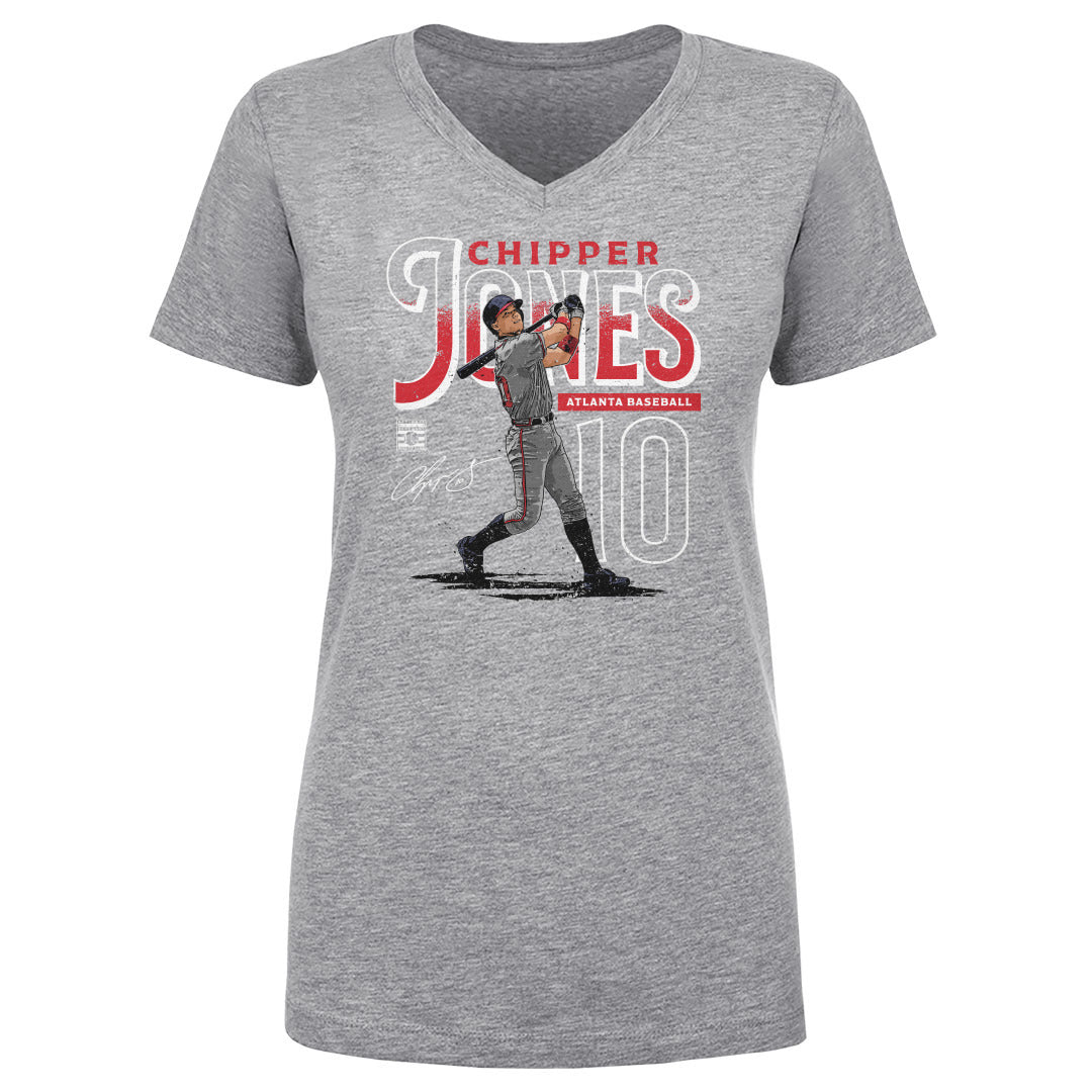Chipper Jones Women's V-Neck T-Shirt | 500 LEVEL