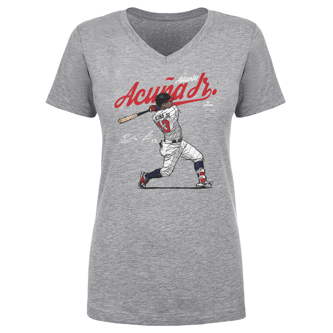 Ronald Acuna Jr. Women's V-Neck T-Shirt | 500 LEVEL