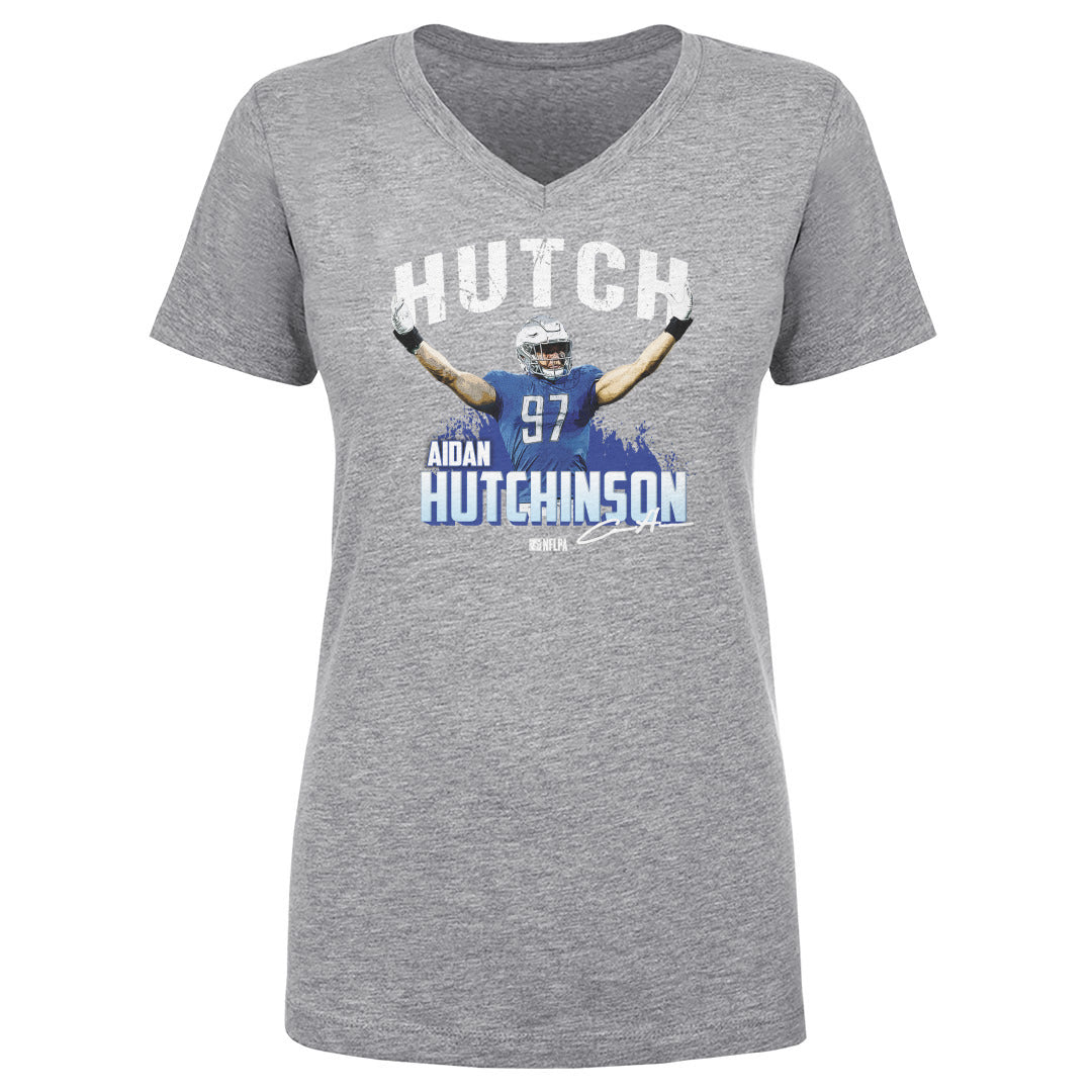 Aidan Hutchinson Women's V-Neck T-Shirt | 500 LEVEL