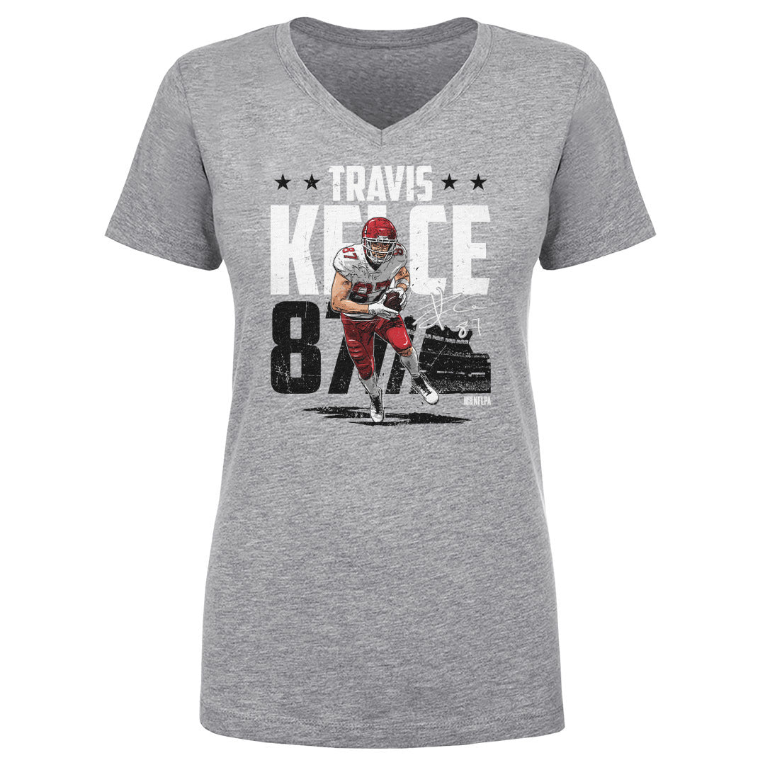 Travis Kelce Women's V-Neck T-Shirt | 500 LEVEL