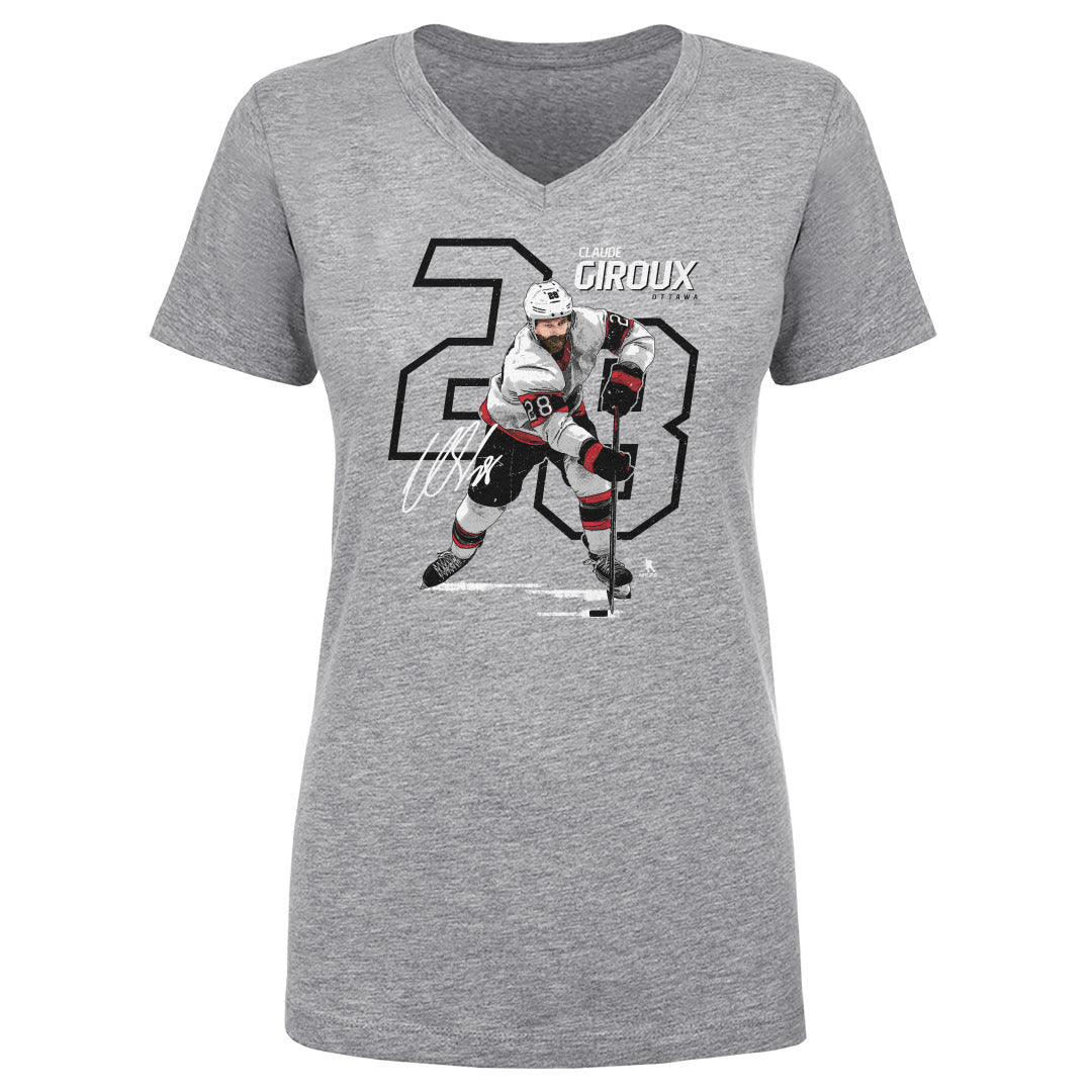 Claude Giroux Women's V-Neck T-Shirt | 500 LEVEL