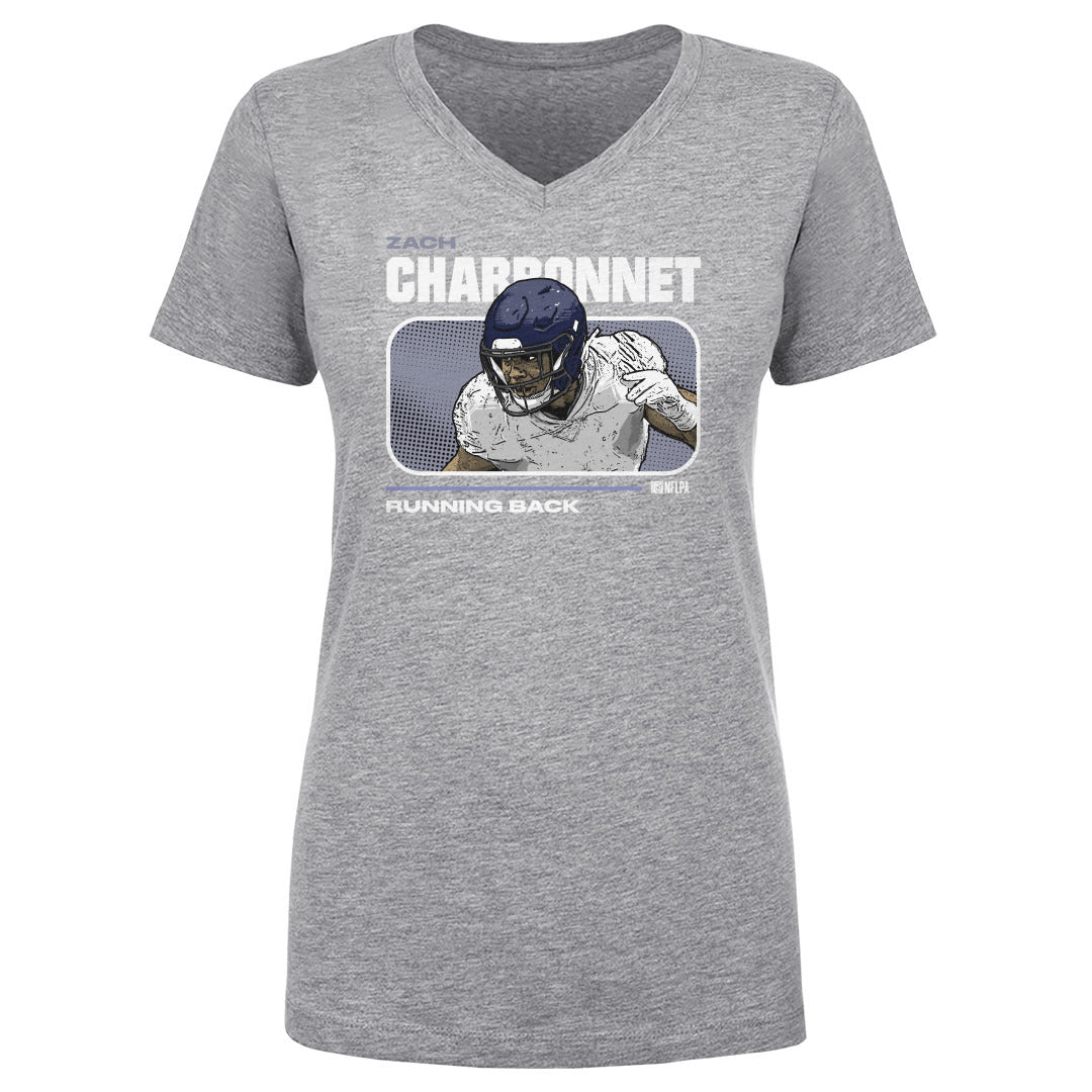 Zach Charbonnet Women's V-Neck T-Shirt | 500 LEVEL