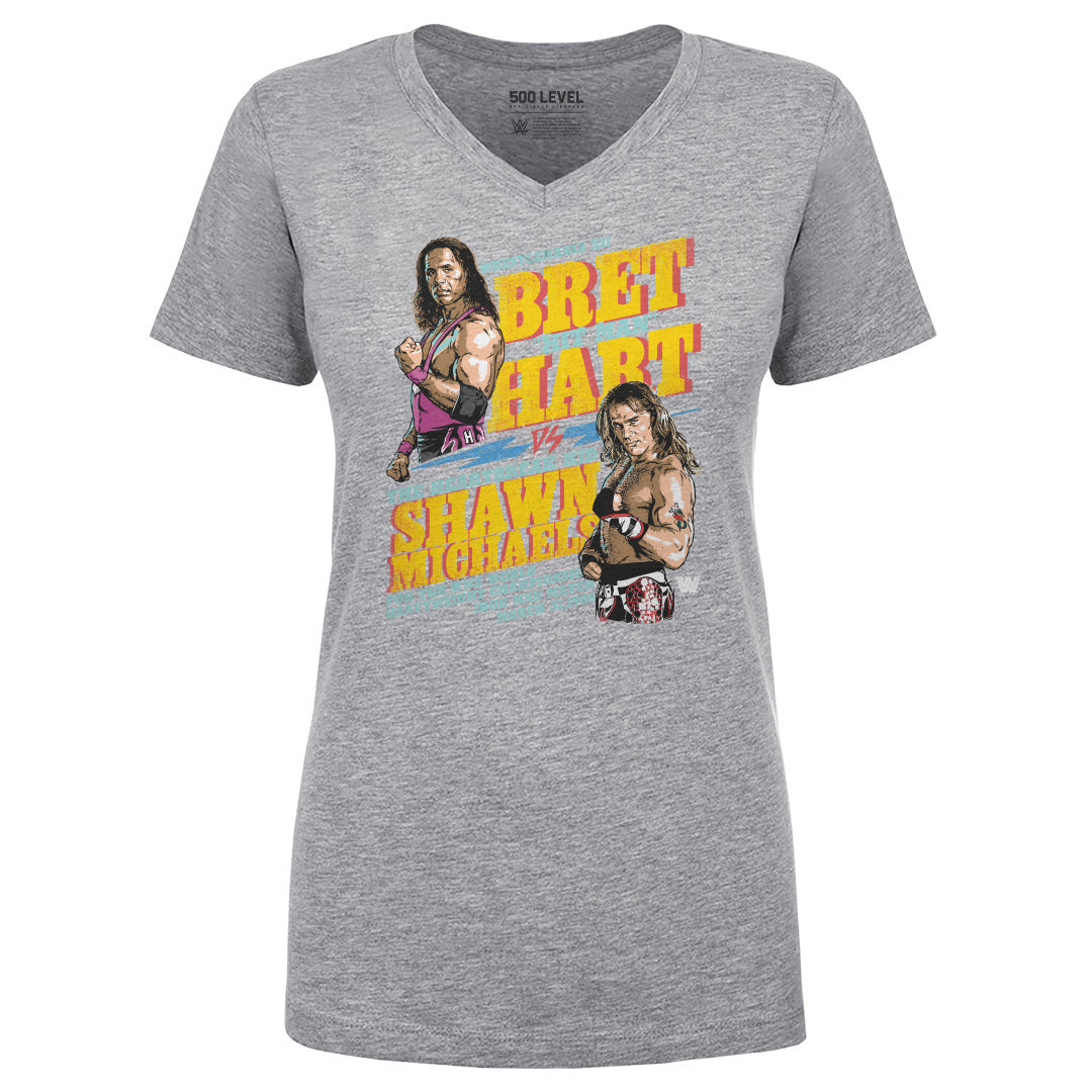 Bret Hart Women's V-Neck T-Shirt | 500 LEVEL