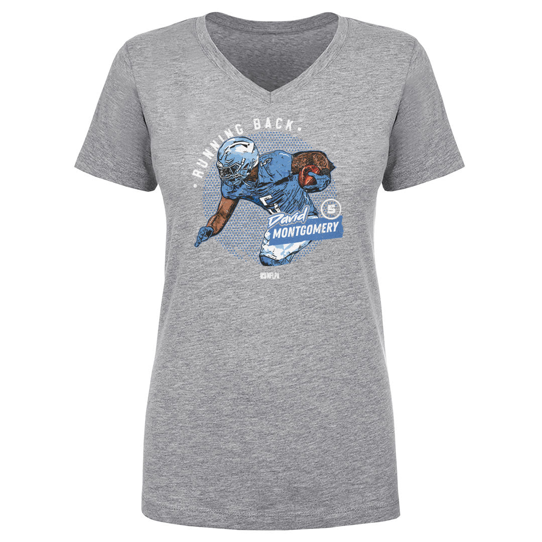 David Montgomery Women's V-Neck T-Shirt | 500 LEVEL