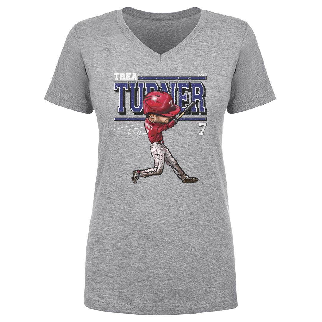 Trea Turner Women's V-Neck T-Shirt | 500 LEVEL