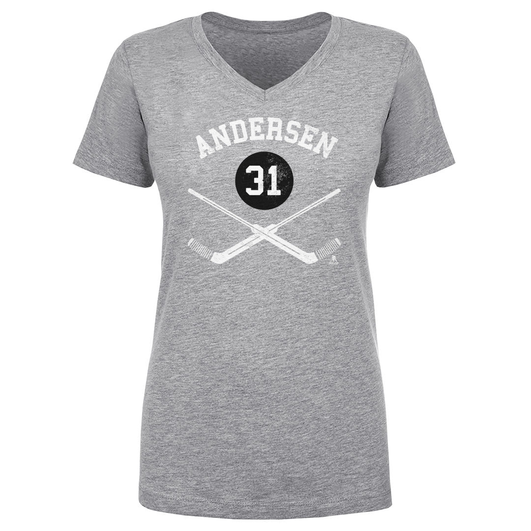 Frederik Andersen Women's V-Neck T-Shirt | 500 LEVEL