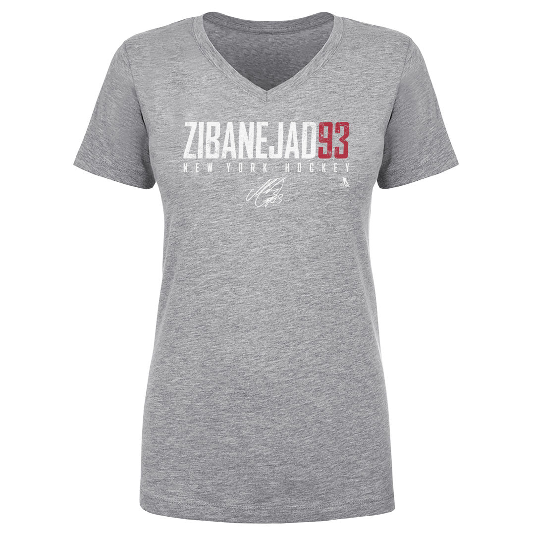 Mika Zibanejad Women's V-Neck T-Shirt | 500 LEVEL