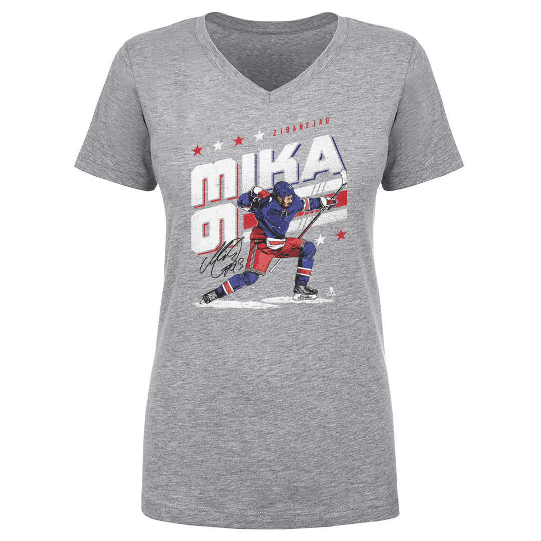 Mika Zibanejad Women's V-Neck T-Shirt | 500 LEVEL
