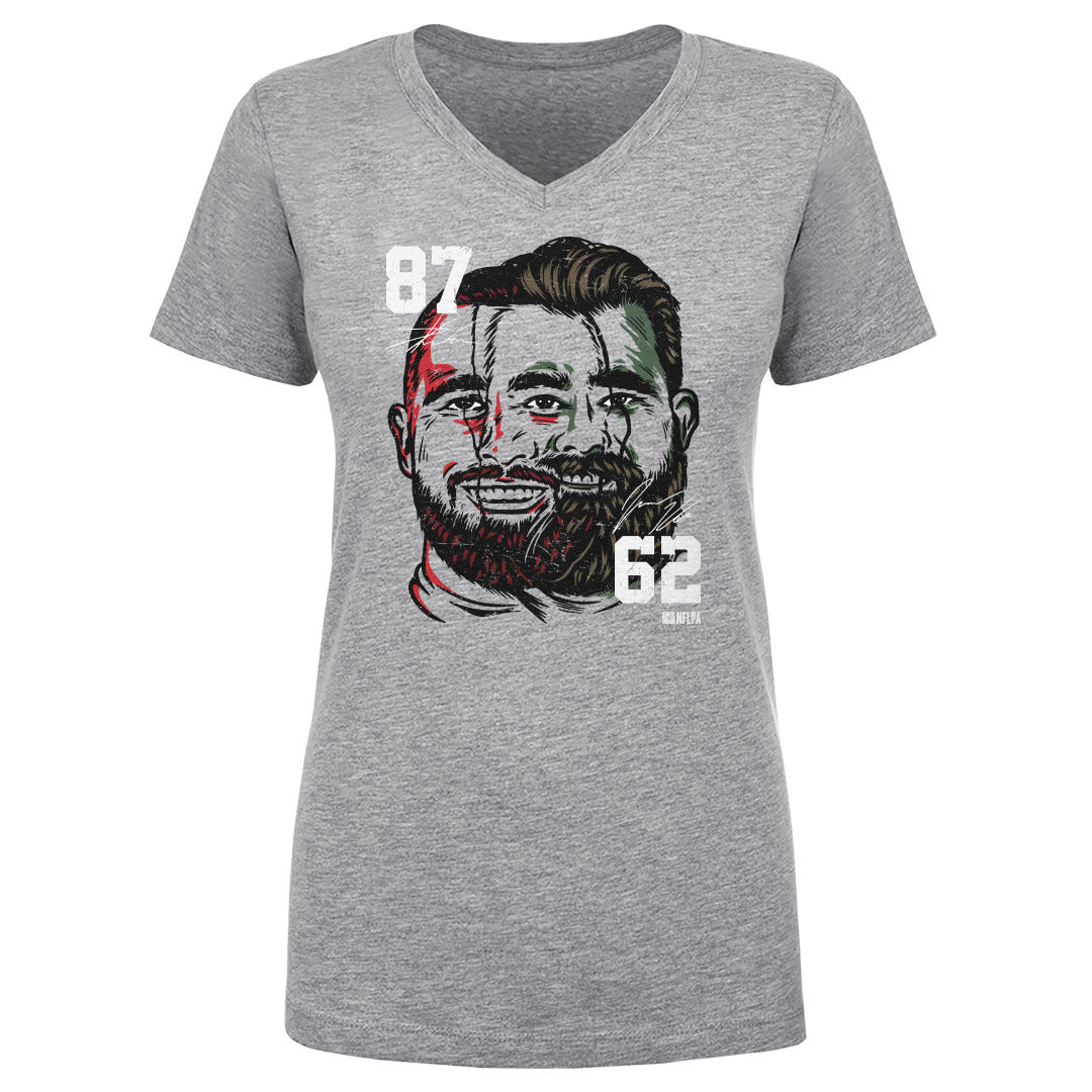 Jason Kelce Women's V-Neck T-Shirt | 500 LEVEL