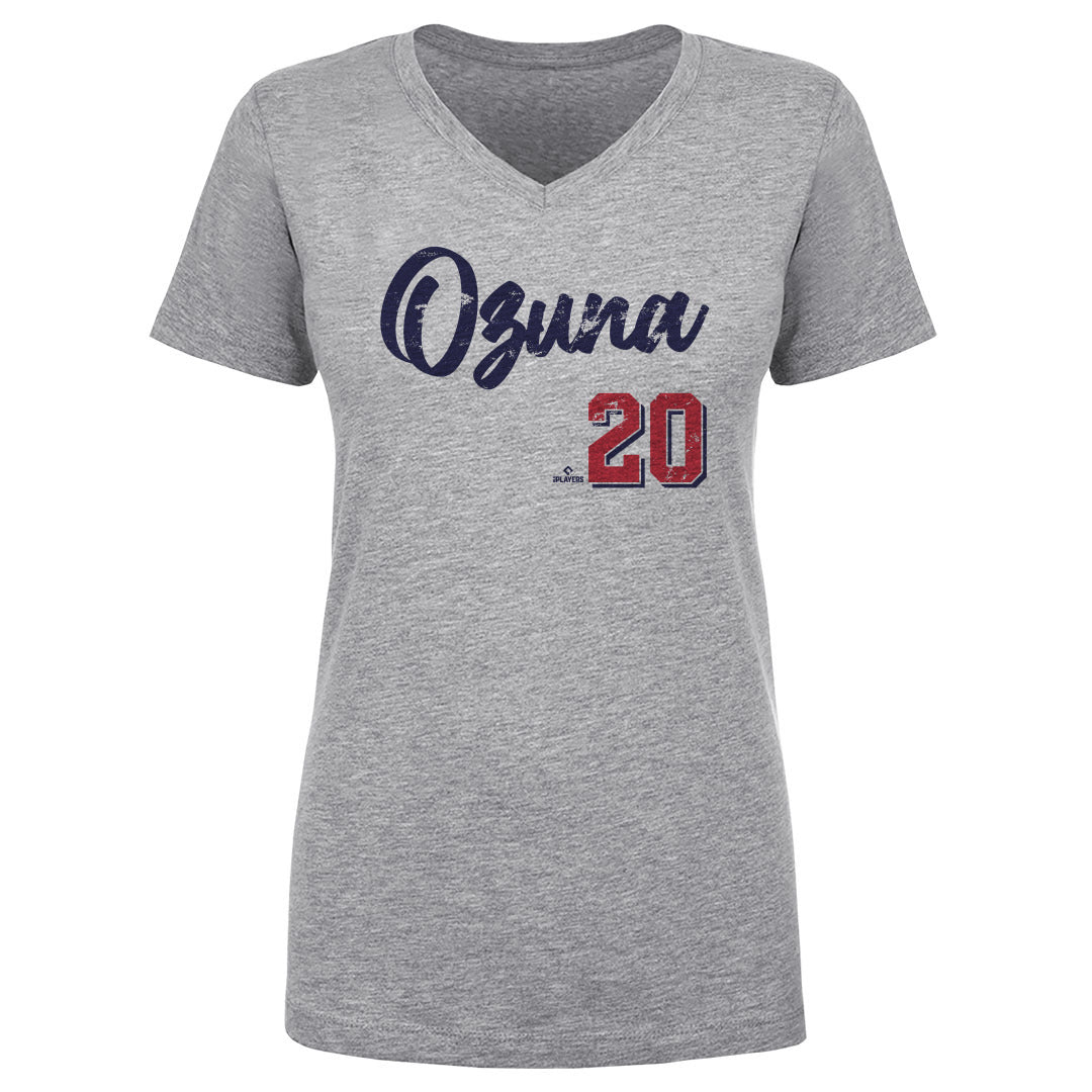 Marcell Ozuna Women's V-Neck T-Shirt | 500 LEVEL