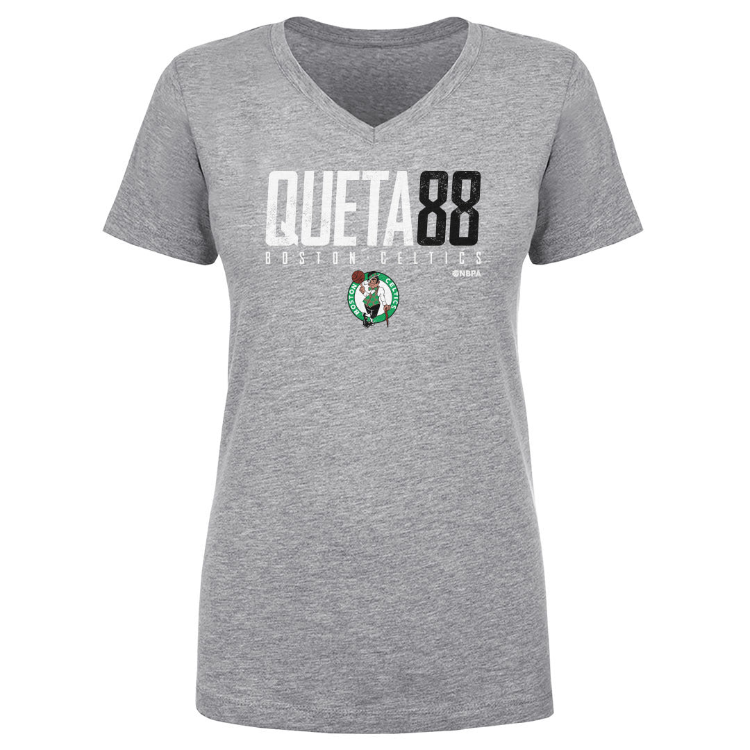 Neemias Queta Women's V-Neck T-Shirt | 500 LEVEL