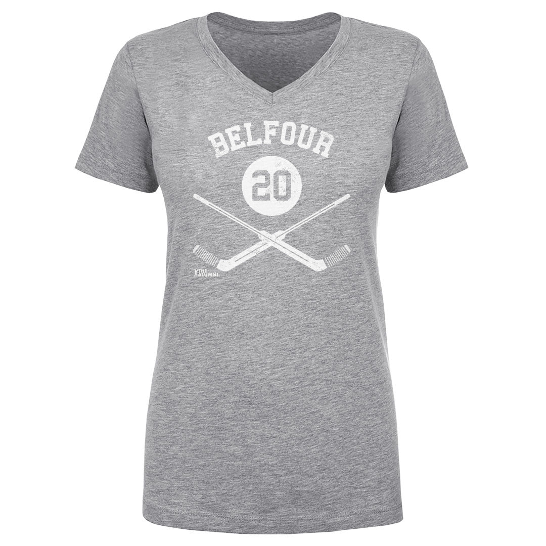 Ed Belfour Women's V-Neck T-Shirt | 500 LEVEL