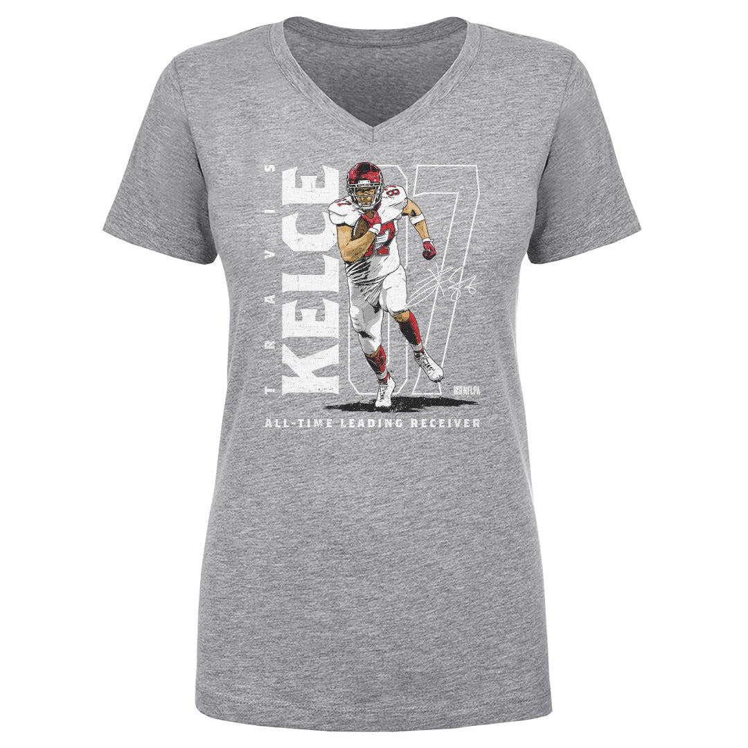 Travis Kelce Women's V-Neck T-Shirt | 500 LEVEL