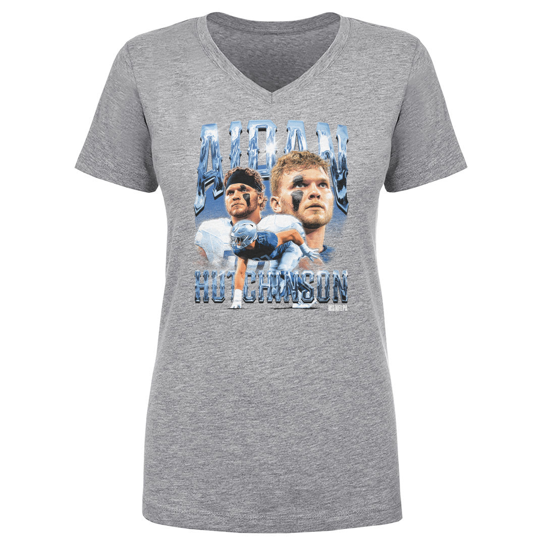 Aidan Hutchinson Women's V-Neck T-Shirt | 500 LEVEL