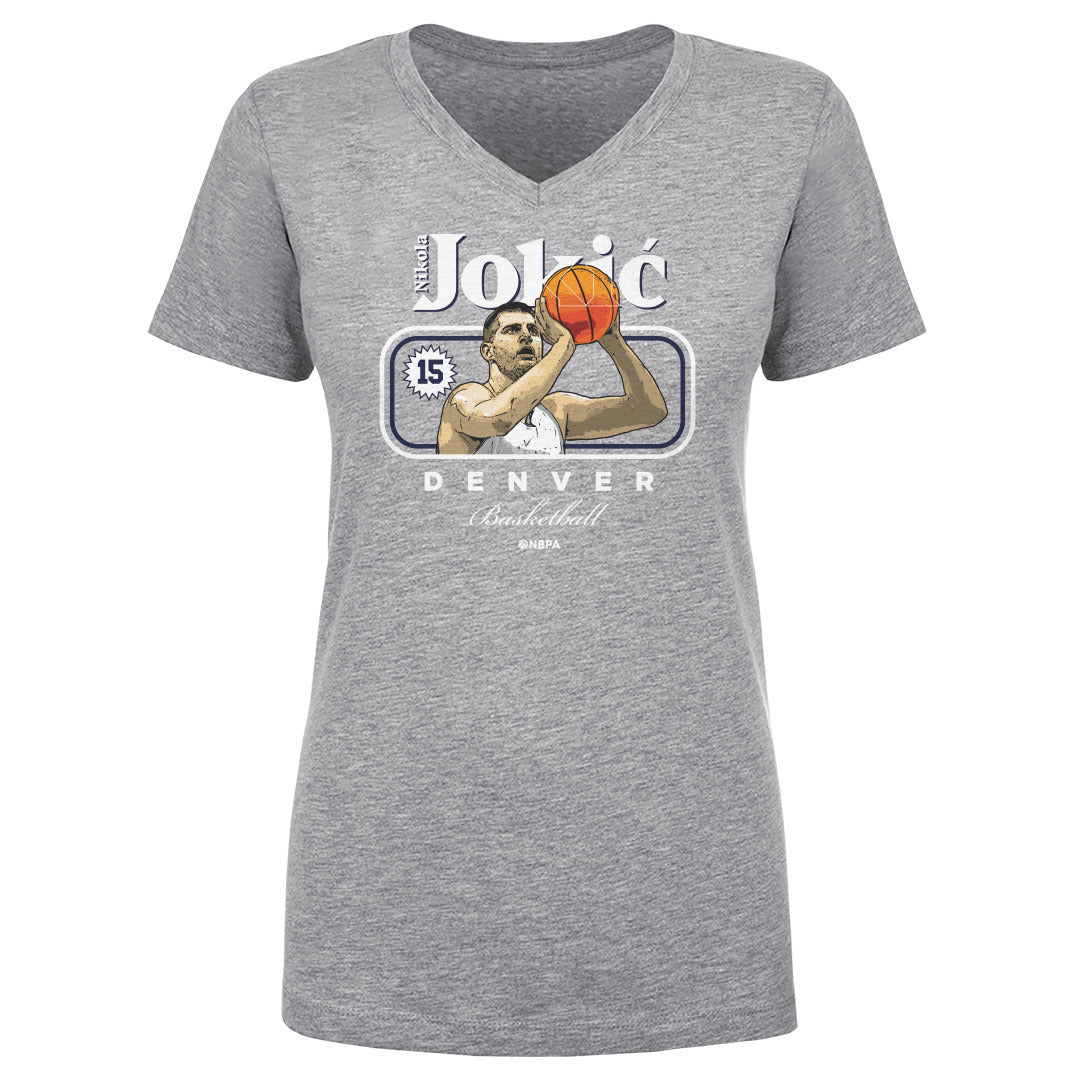 Nikola Jokic Women's V-Neck T-Shirt | 500 LEVEL