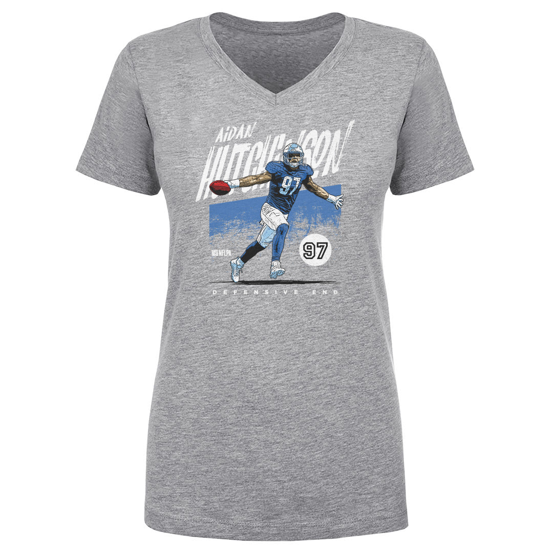 Aidan Hutchinson Women's V-Neck T-Shirt | 500 LEVEL