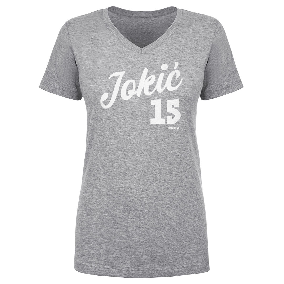 Nikola Jokic Women's V-Neck T-Shirt | 500 LEVEL