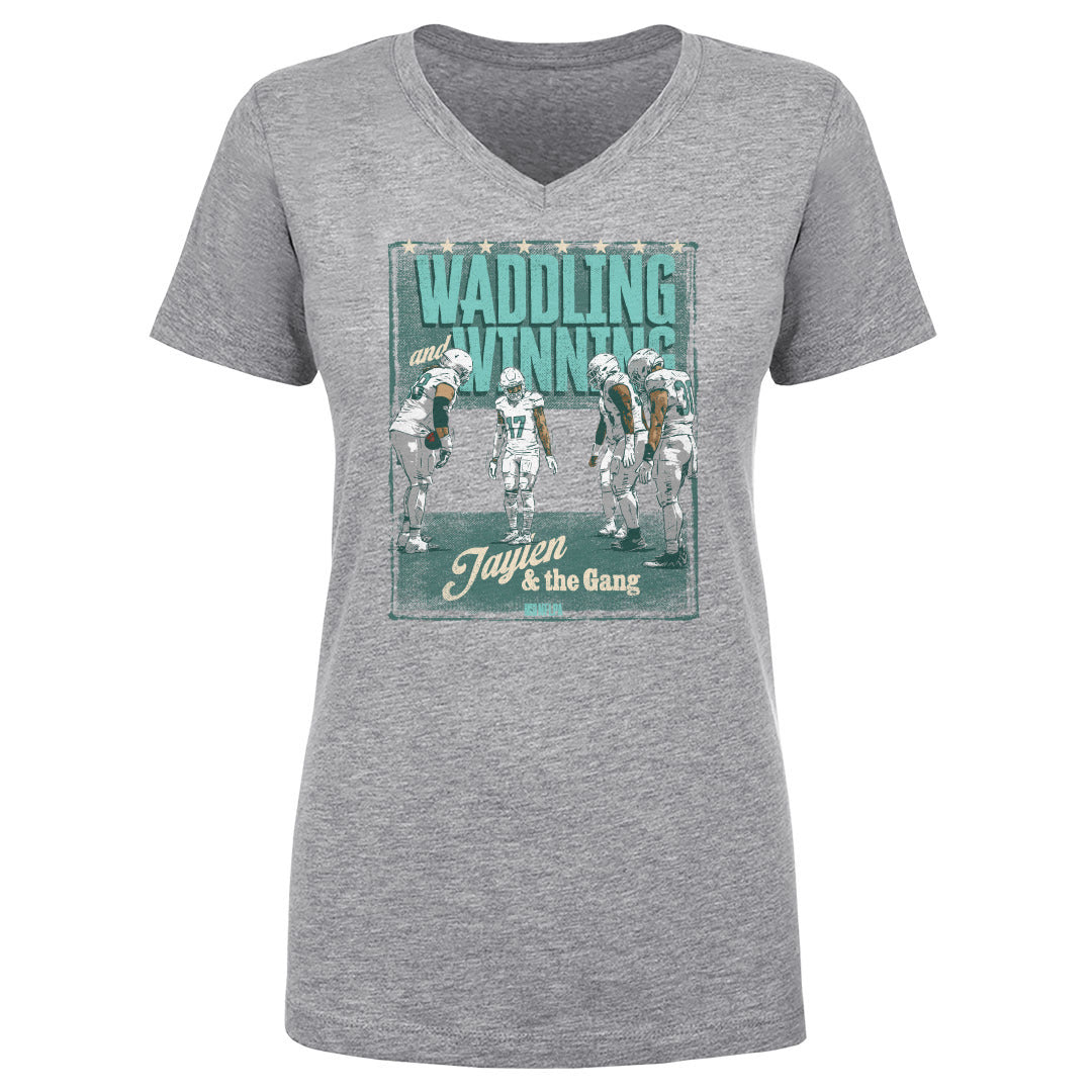 Jaylen Waddle Women's V-Neck T-Shirt | 500 LEVEL