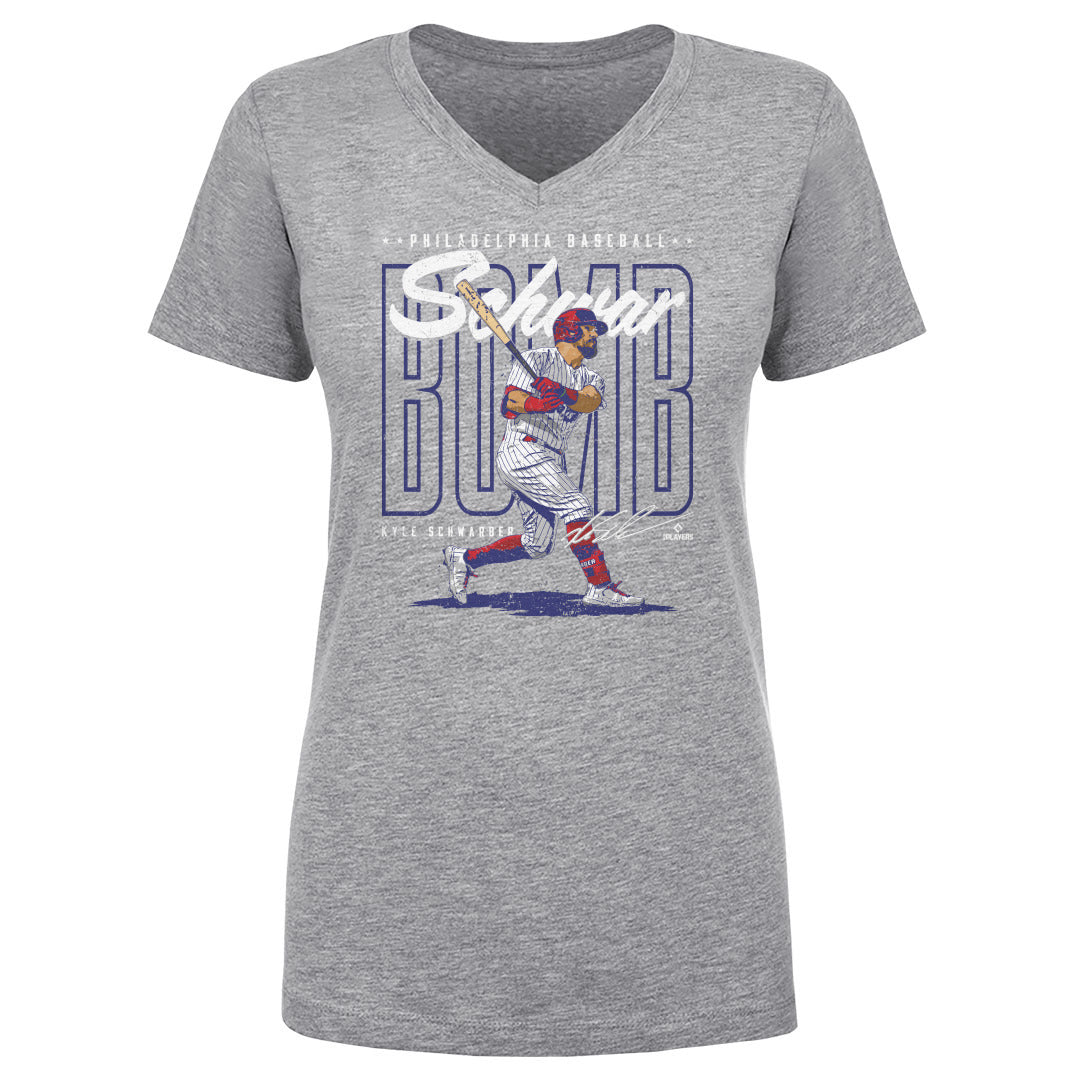 Kyle Schwarber Women's V-Neck T-Shirt | 500 LEVEL