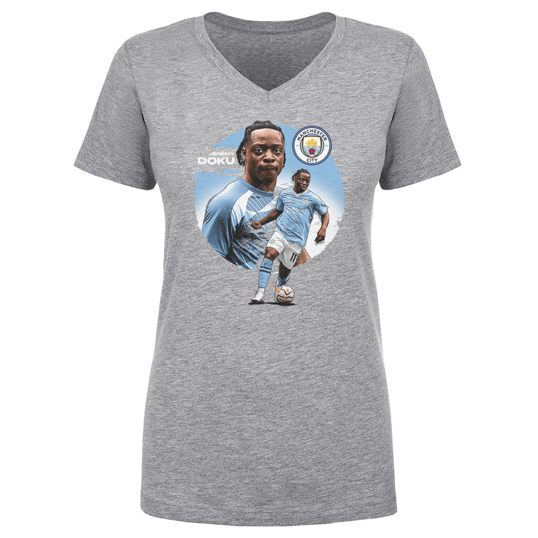 Jeremy Doku Women's V-Neck T-Shirt | 500 LEVEL