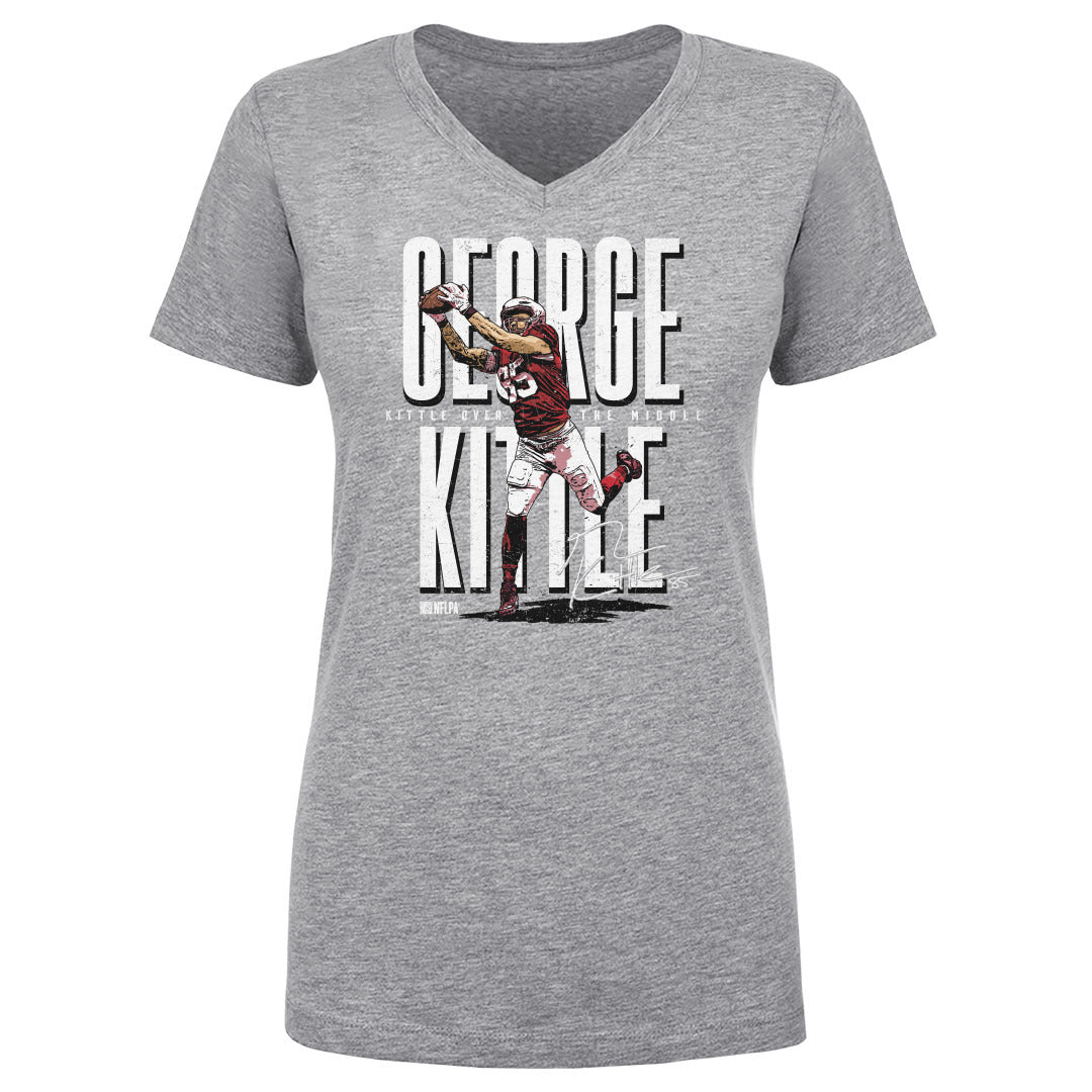George Kittle Women's V-Neck T-Shirt | 500 LEVEL