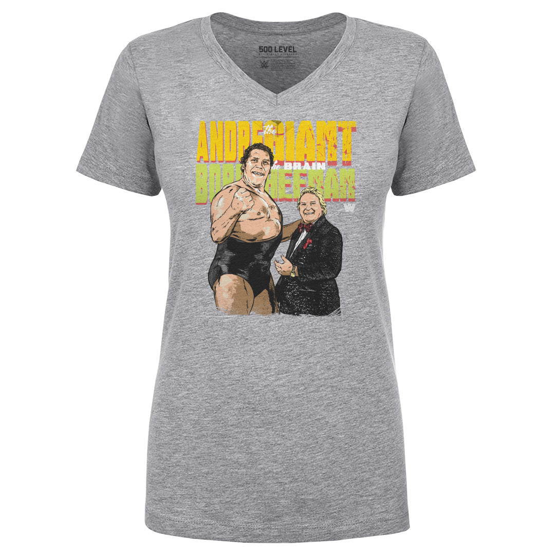 Andre The Giant Women's V-Neck T-Shirt | 500 LEVEL
