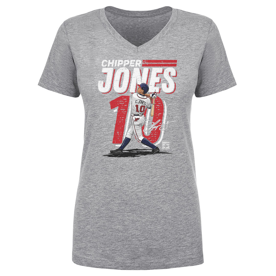 Chipper Jones Women's V-Neck T-Shirt | 500 LEVEL