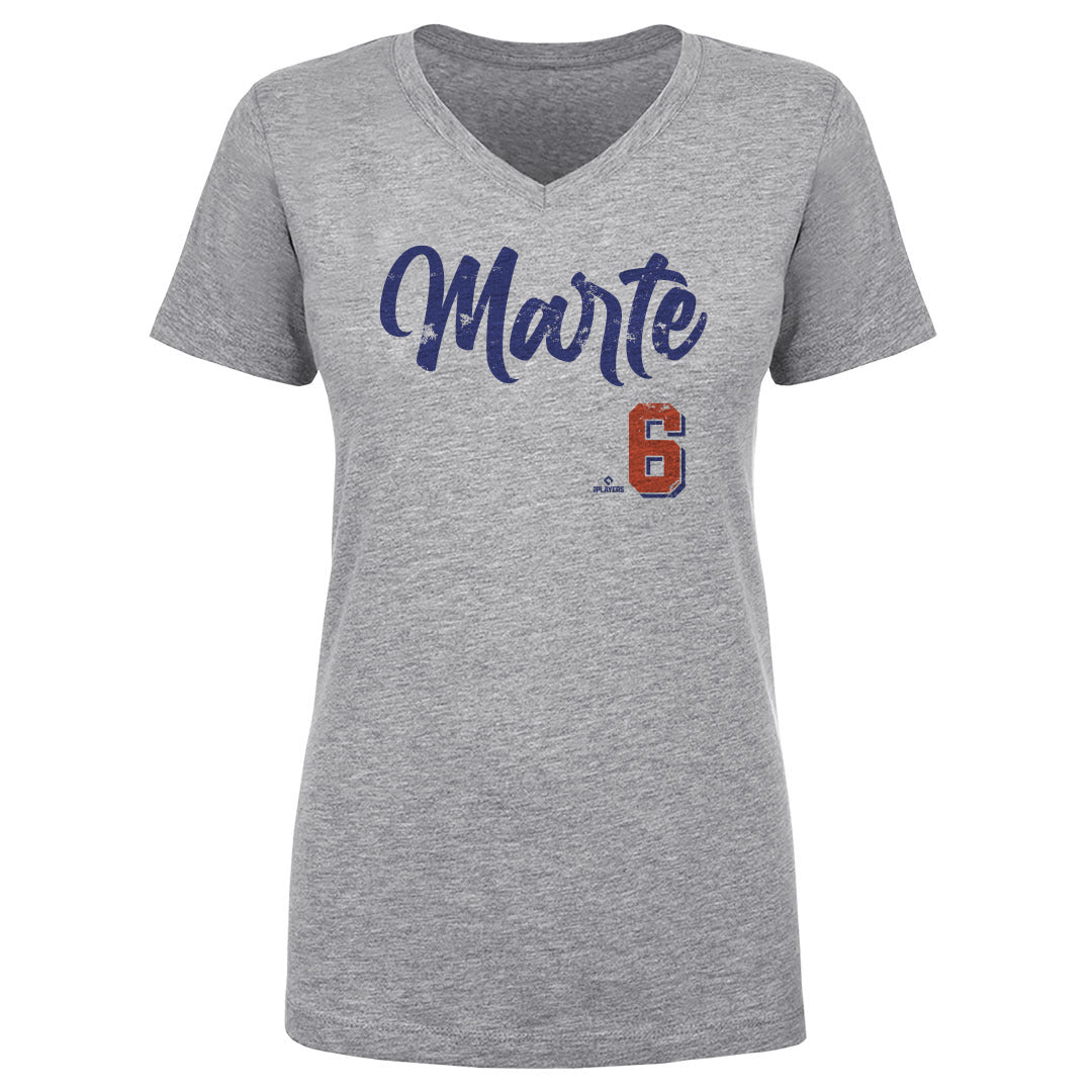 Starling Marte Women's V-Neck T-Shirt | 500 LEVEL