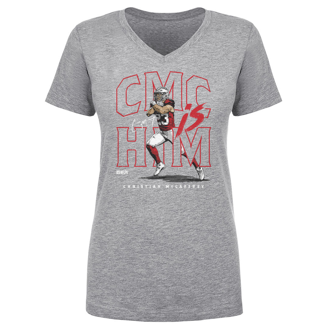 Christian McCaffrey Women's V-Neck T-Shirt | 500 LEVEL