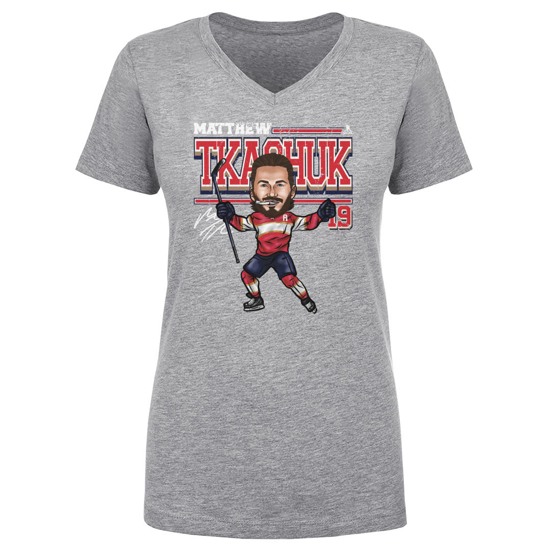 Matthew Tkachuk Women's V-Neck T-Shirt | 500 LEVEL