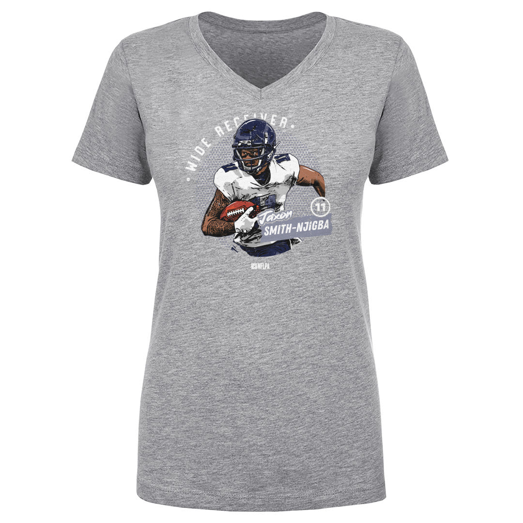 Jaxon Smith-Njigba Women's V-Neck T-Shirt | 500 LEVEL