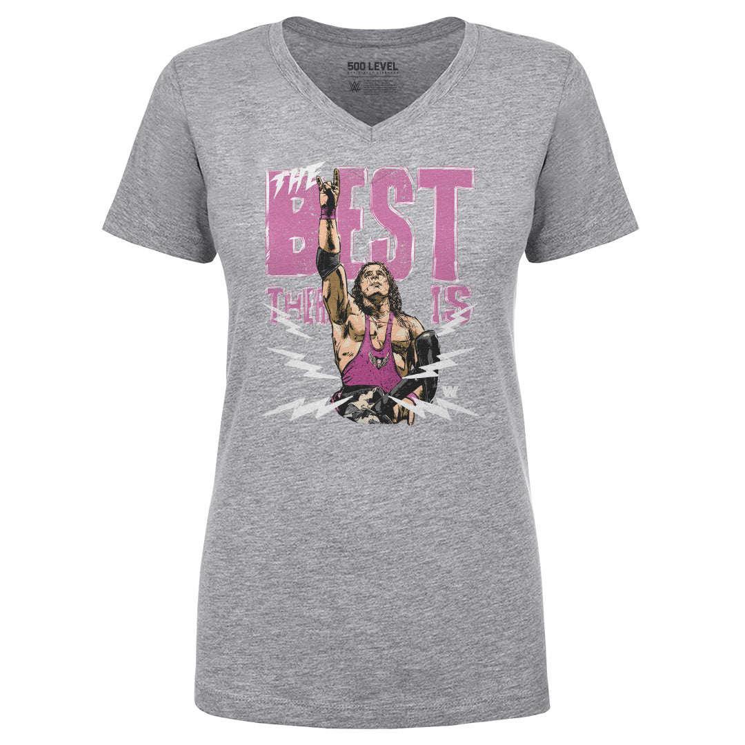 Bret Hart Women's V-Neck T-Shirt | 500 LEVEL