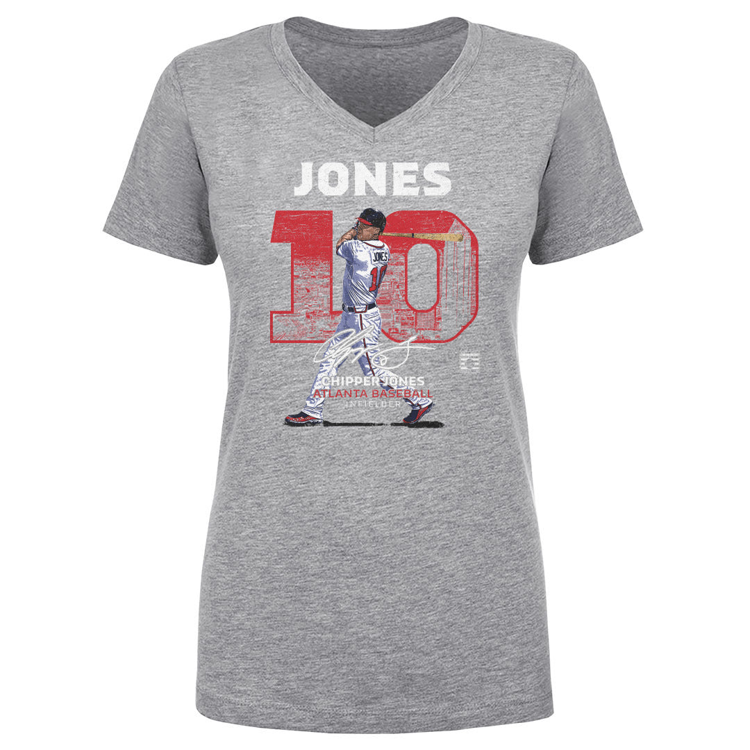 Chipper Jones Women's V-Neck T-Shirt | 500 LEVEL
