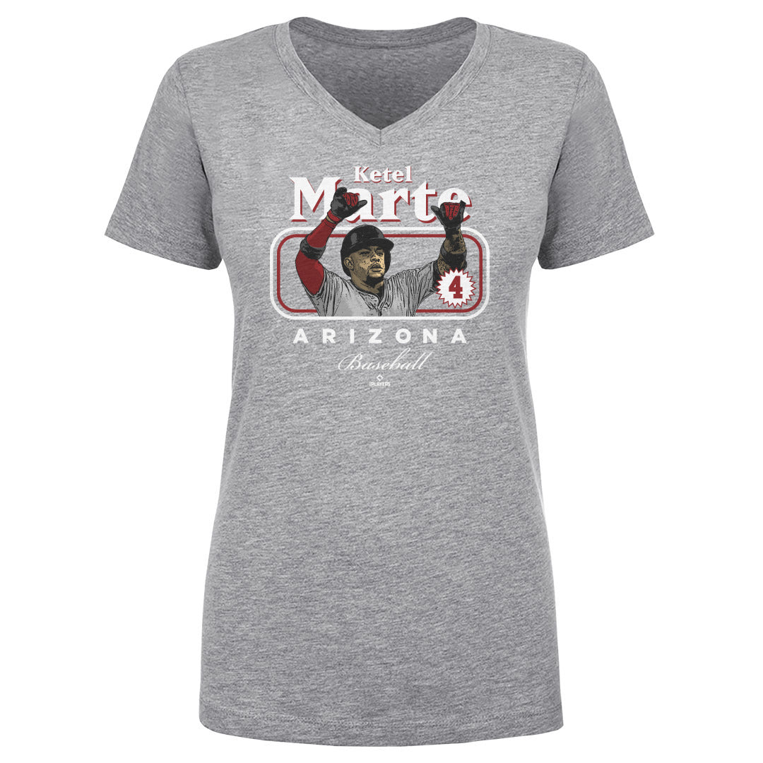 Ketel Marte Women's V-Neck T-Shirt | 500 LEVEL