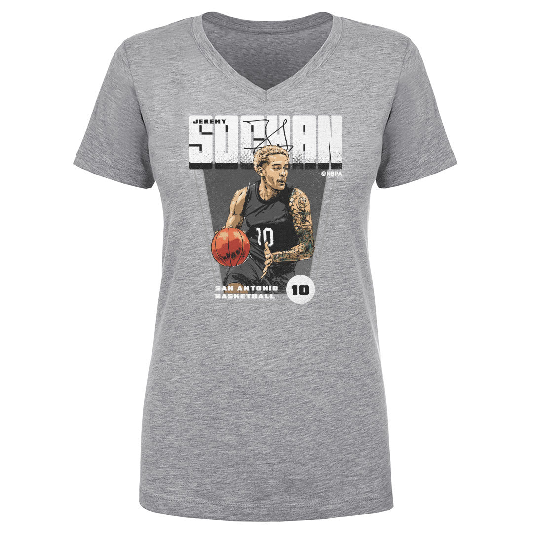 Jeremy Sochan Women's V-Neck T-Shirt | 500 LEVEL