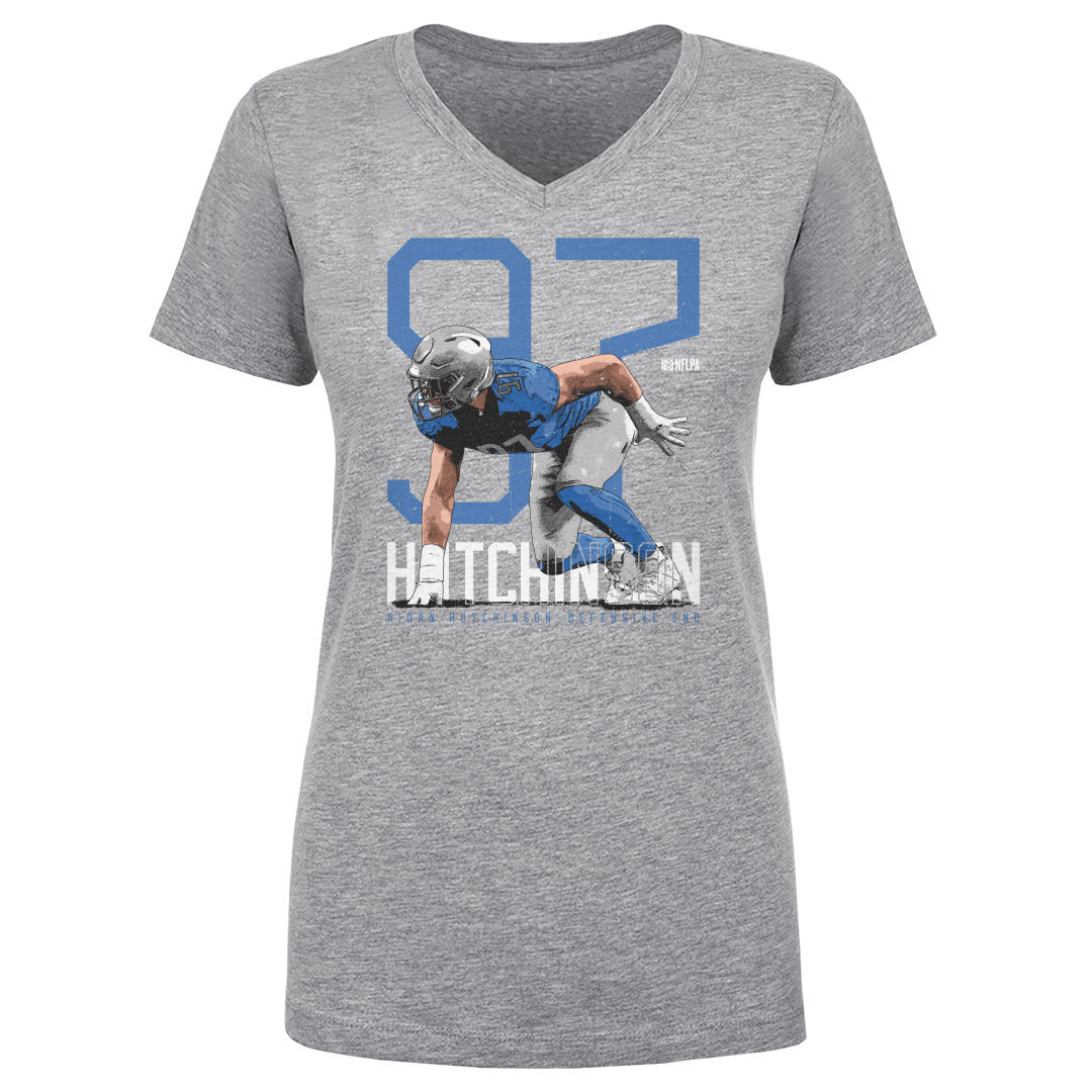 Aidan Hutchinson Women's V-Neck T-Shirt | 500 LEVEL