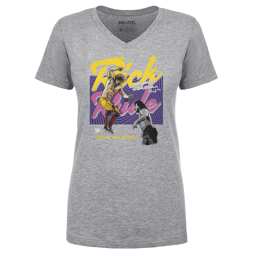 Rick Rude Women's V-Neck T-Shirt | 500 LEVEL