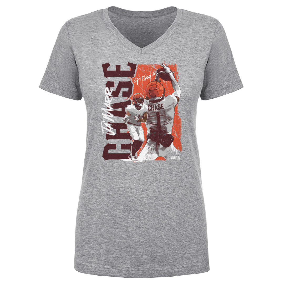 Ja'Marr Chase Women's V-Neck T-Shirt | 500 LEVEL