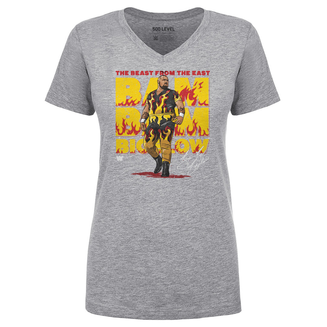 Bam Bam Bigelow Women's V-Neck T-Shirt | 500 LEVEL