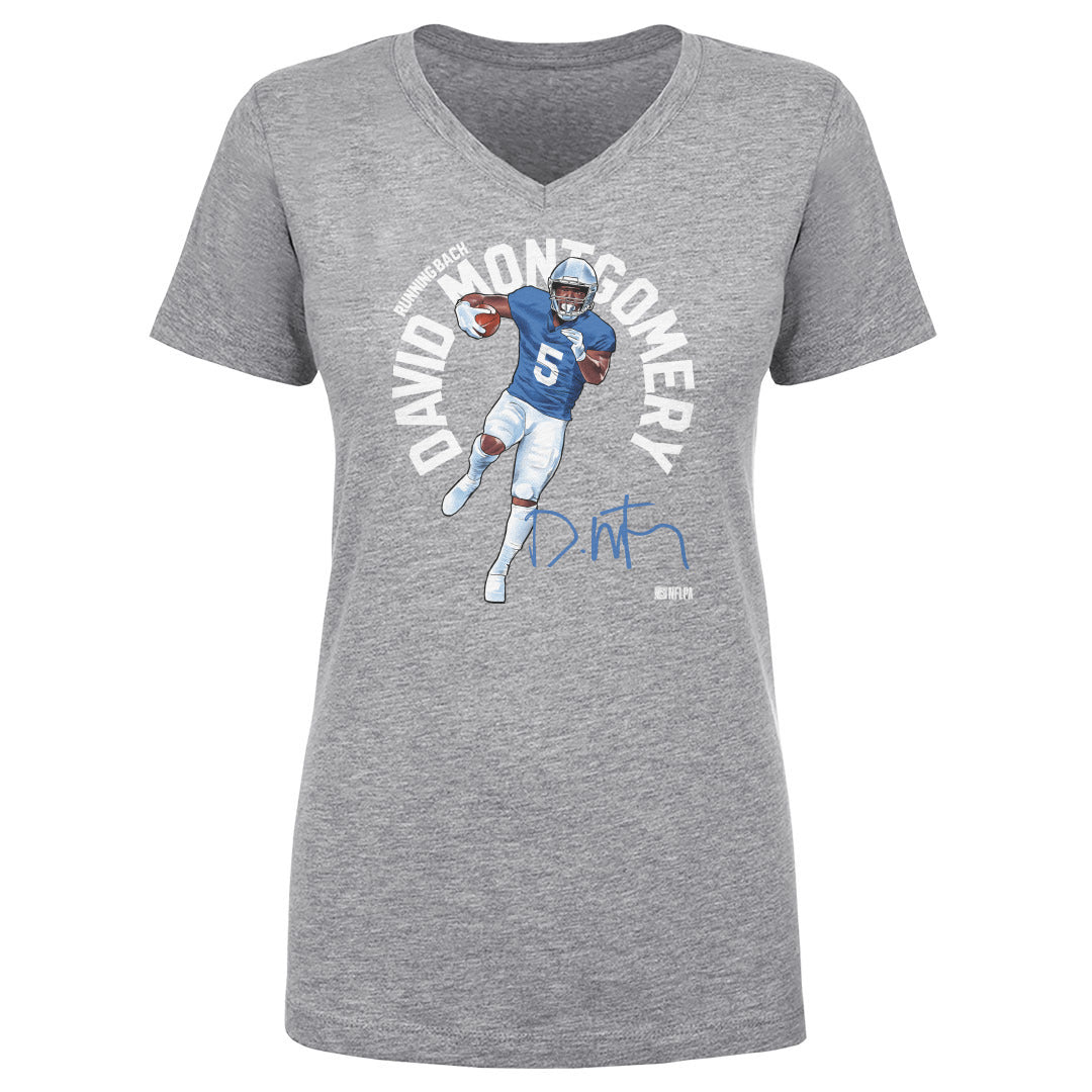 David Montgomery Women's V-Neck T-Shirt | 500 LEVEL