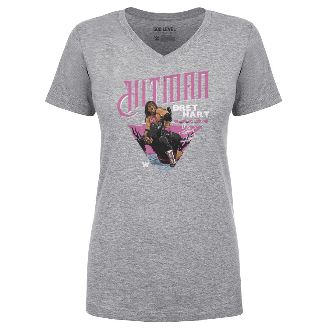 Bret Hart Women's V-Neck T-Shirt | 500 LEVEL