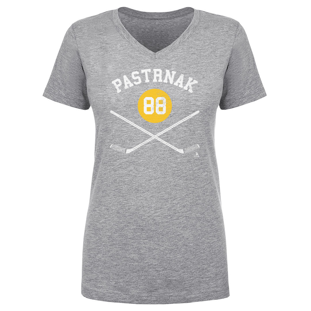 David Pastrnak Women's V-Neck T-Shirt | 500 LEVEL