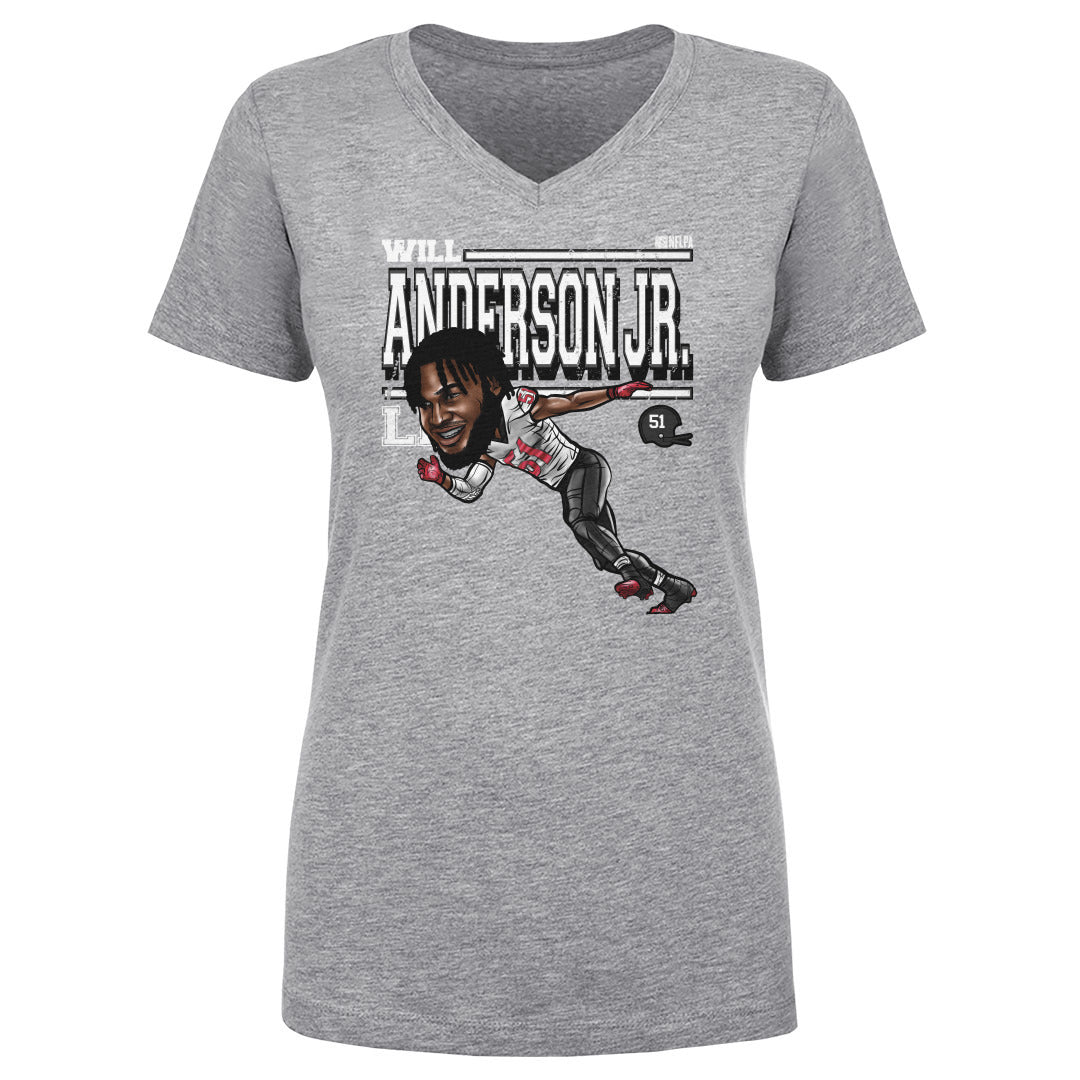 Will Anderson Jr. Women's V-Neck T-Shirt | 500 LEVEL