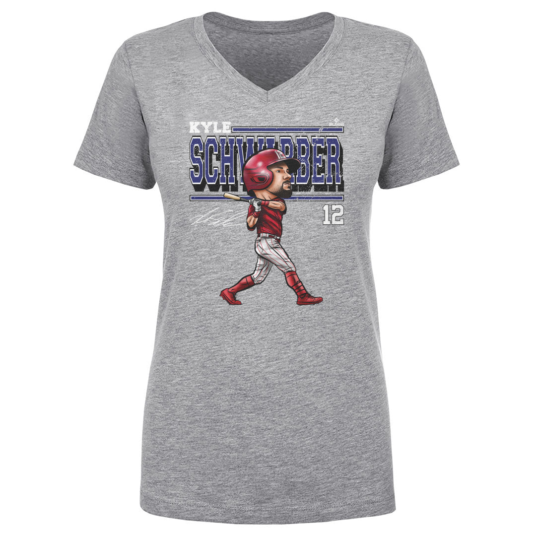 Kyle Schwarber Women's V-Neck T-Shirt | 500 LEVEL