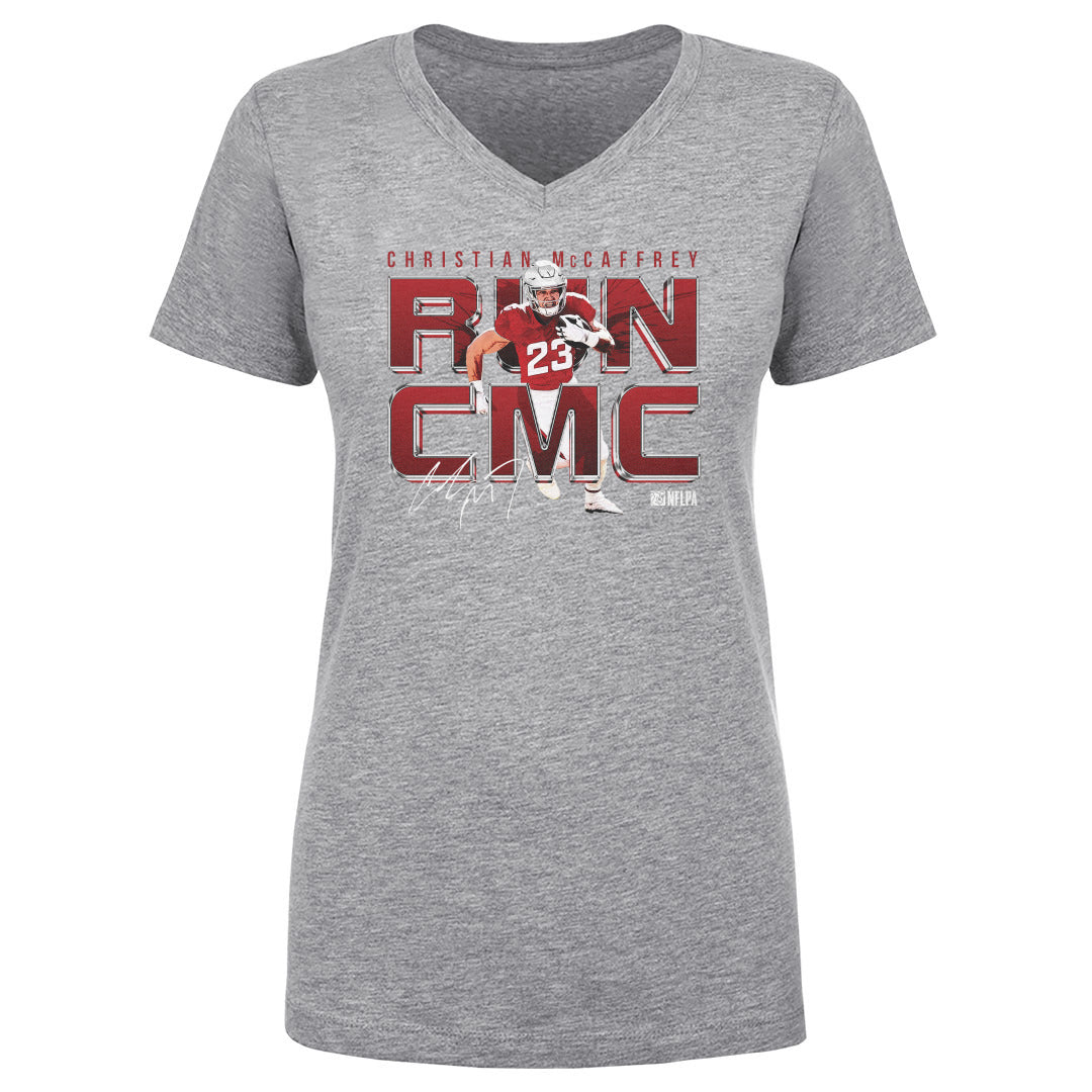 Christian McCaffrey Women's V-Neck T-Shirt | 500 LEVEL