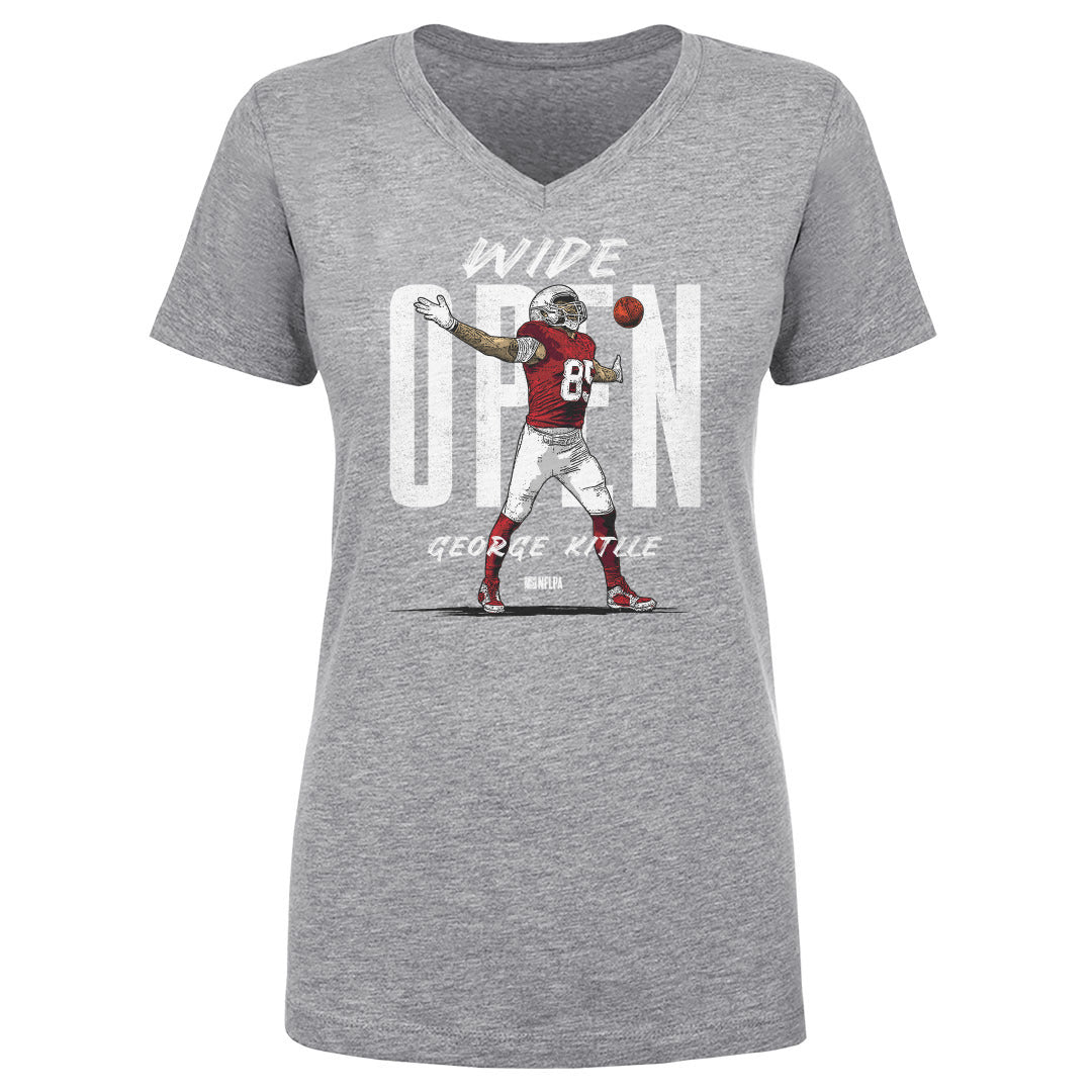 George Kittle Women's V-Neck T-Shirt | 500 LEVEL